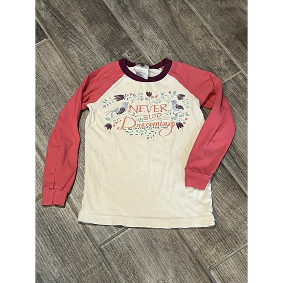 Tea Collection Graphic Tee Never Stop Dreaming‎ Bird Top Size 6 - Picture 2 of 5